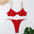 Women's Sexy Split Chain Solid Color Halter Strap Bikini Swimsuit Two Piece Swimwear Beachwear - JUPITER BMY LTD