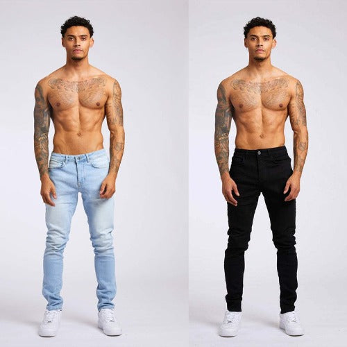 Men's Fashion Casual Slim Fit High Waist Jeans- JUPITER BMY