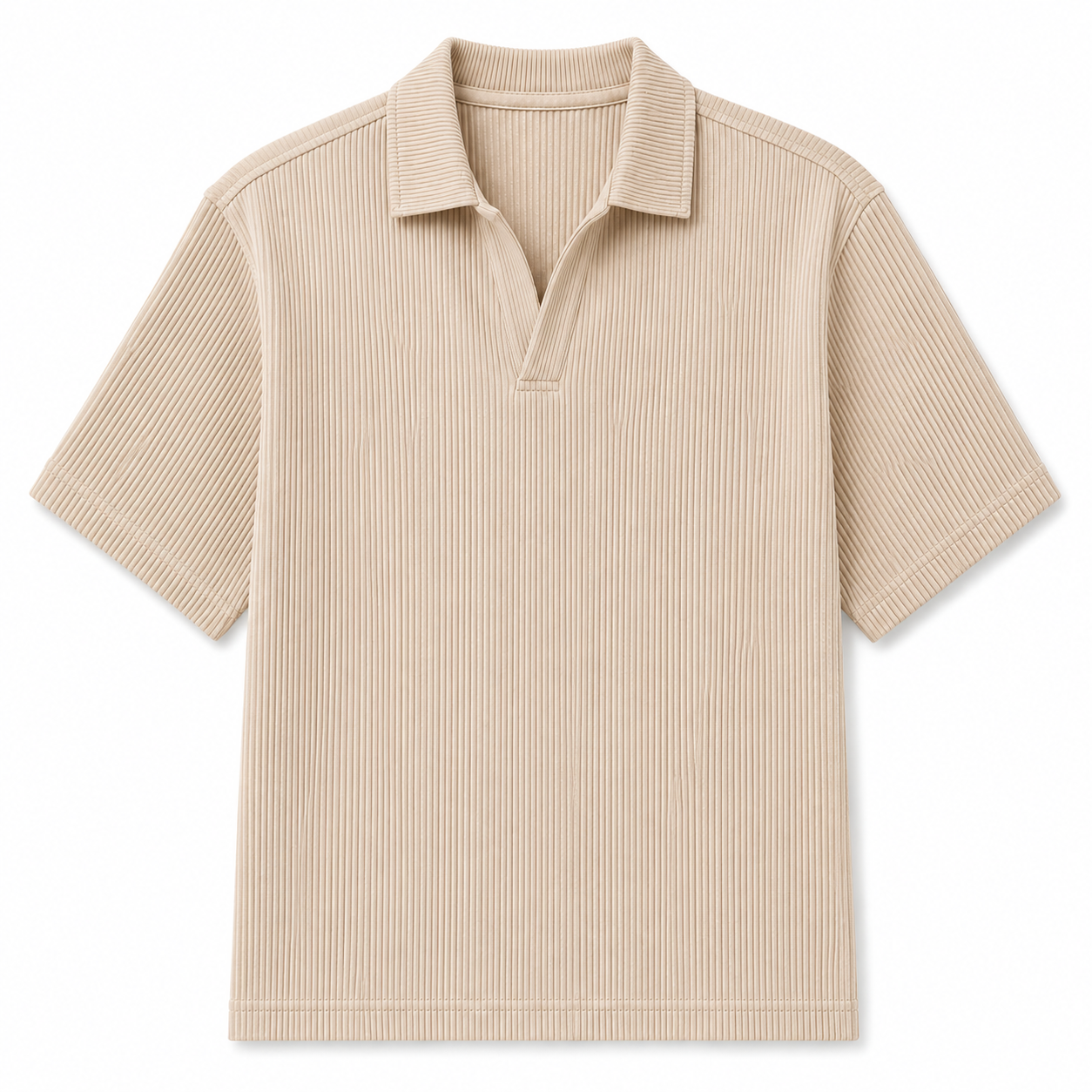 Unisex V-Neck Polo Shirt- Lined