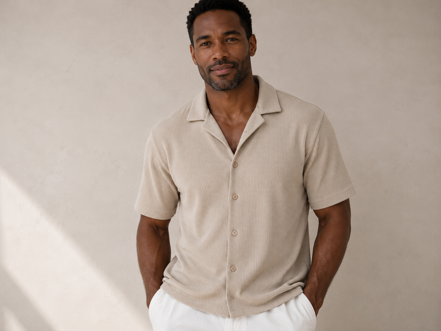 Unisex Button-Up Shirt – Waffle