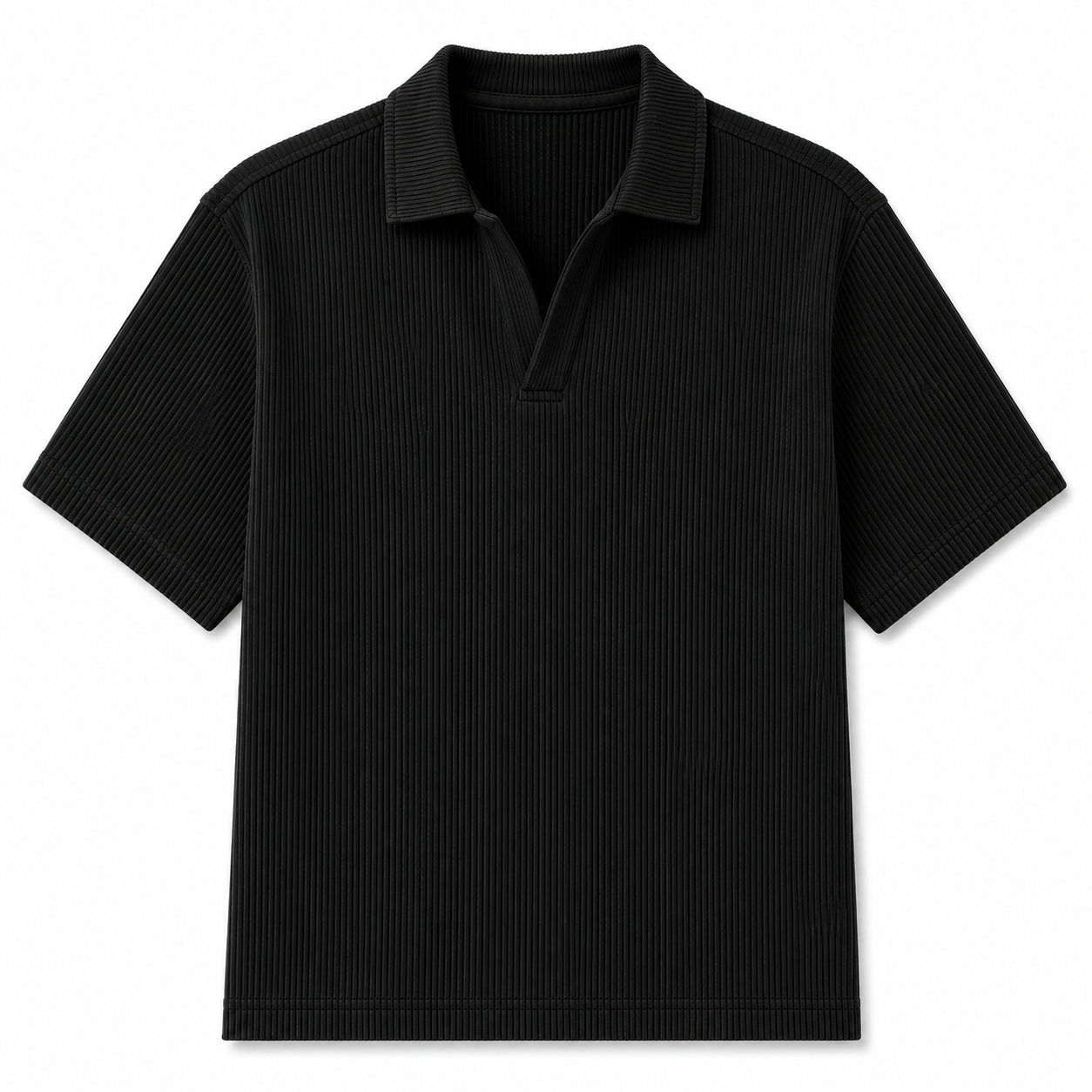 Unisex V-Neck Polo Shirt- Lined
