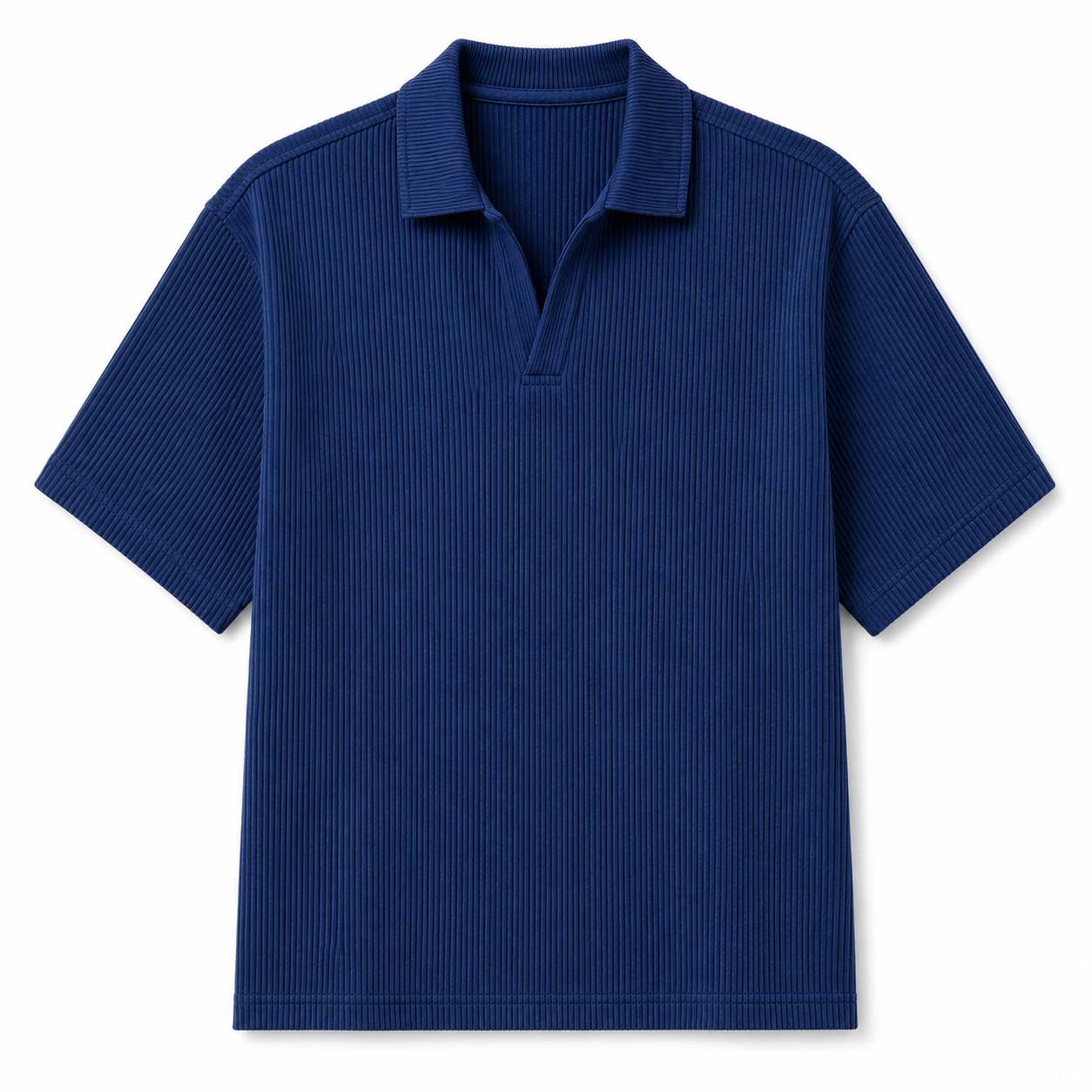 Unisex V-Neck Polo Shirt- Lined