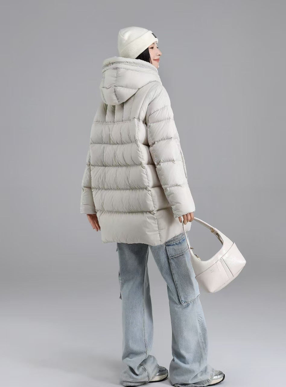 Oversized High-Collar Down Puffer Jacket