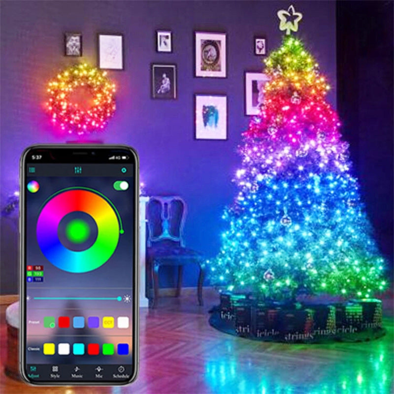 USB Smart Bluetooth Led Copper Wire String Light App Control Christmas Tree Decor New Year Fairy Light Garland Christmas Decoration- JUPITER BMY