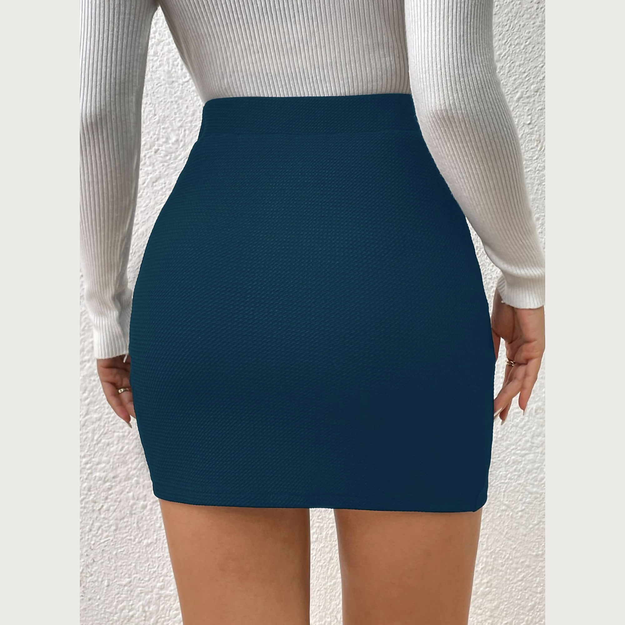 Draped High Waist Mini Skirt