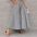 Striped A-Line Midi Skirt
