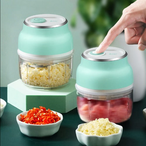 Portable Electric Mini Garlic Cutter Masher Vegetable Fruit Meat Food Chopper Grinder- JUPITER BMY