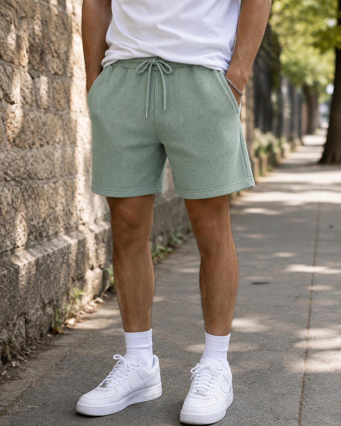 Unisex Shorts- Waffle Fabric