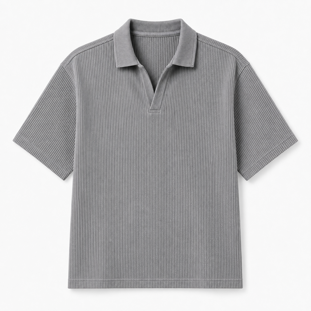 Unisex V-Neck Polo Shirt- Lined