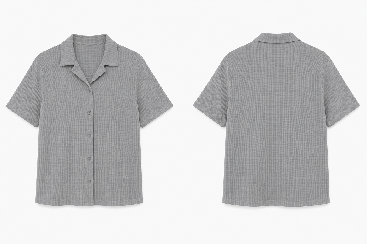 Unisex Button-Up Shirt – Waffle