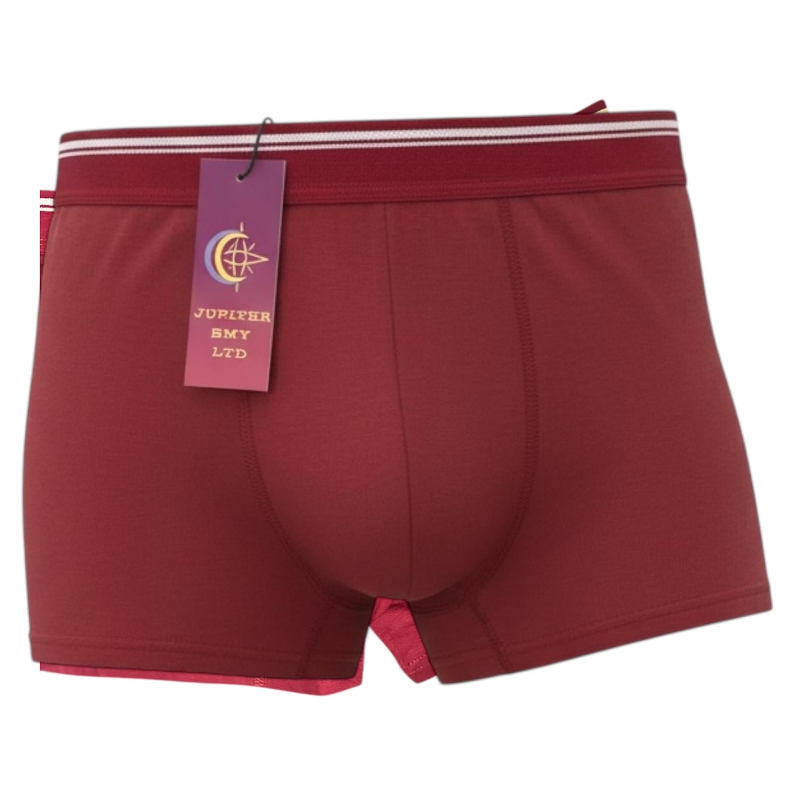 Jupiter Bmy Ltd Men’s Slim Fit Trunks 3 Pack – Slim Fit Boxer – Stretch Elastic Waist – Navy Red Black