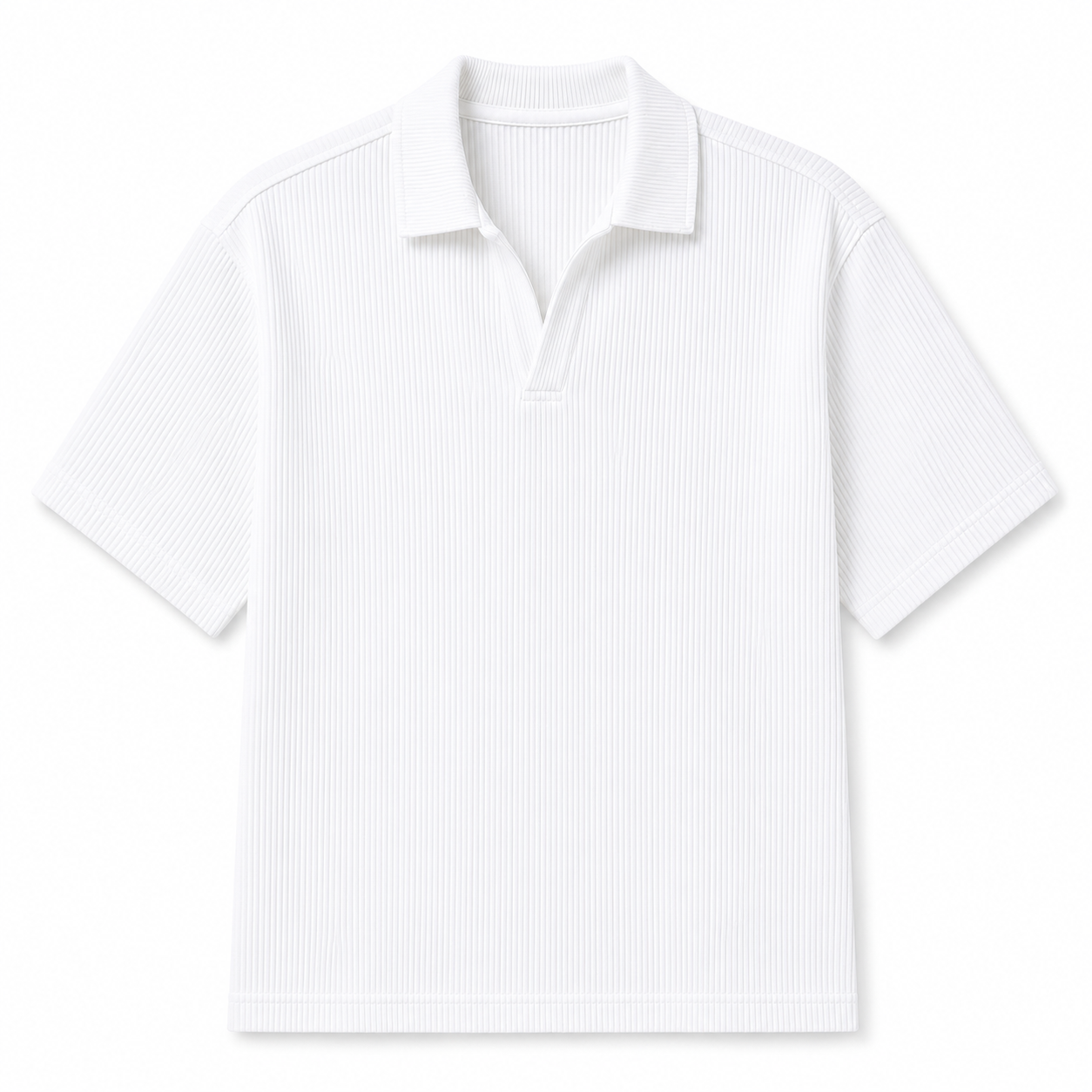 Unisex V-Neck Polo Shirt- Lined
