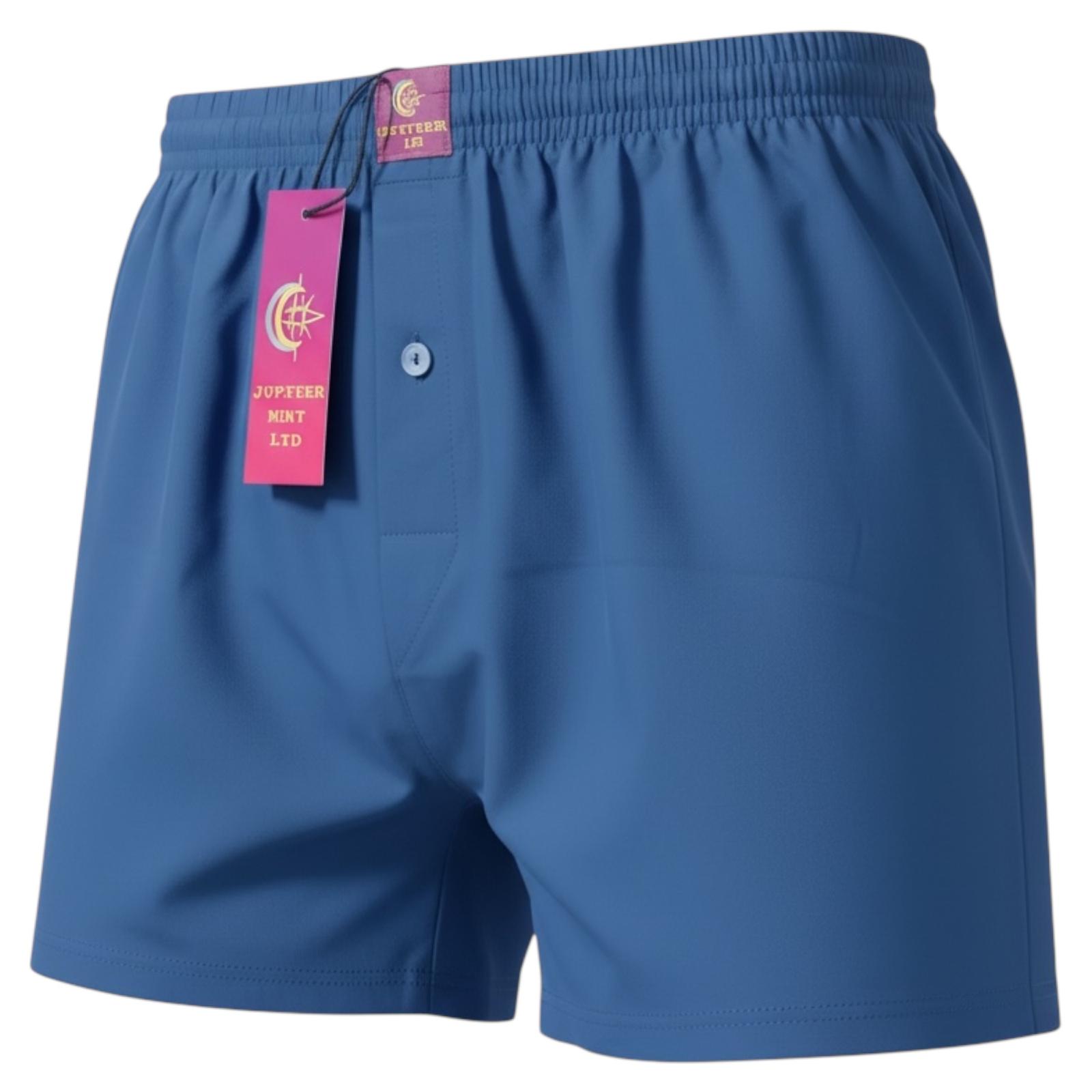 Jupiter Bmy Ltd Men’s Classic Woven Boxer Shorts Triple Set– Relaxed Fit – Elastic Waist – Cotton